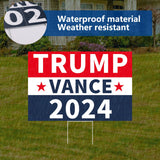 Probsin Trump Vance 2024 Yard Sign Double Sided 16" x 24" Red White Blue Trump Vance MAGA Signs Voted for Trump Vance Outdoor Decorations for Lawn, Garden, Window, Party Supplies