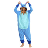 Wishliker Adult Onesie Animal Pajamas Halloween Cosplay Costumes Party Wear Blue XL