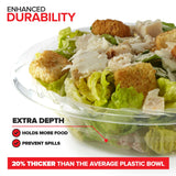 Stock Your Home (120-Count) Elegant 18 oz Clear Plastic Bowls for Parties, Large Disposable Bowl for Fancy Dinner or Cocktail Party, Soup and Salad, Thick and Sturdy