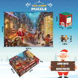 Jigsaw Puzzle Advent Calendar 2024 for Kids and Adults- 1008 Pieces Puzzle 24 Days Christmas Countdown Calendar - Family Game Christmas Gifts for Kids Adults - Polar Christmas Eve(27.56 x 19.68 Inch)