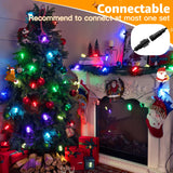 Ollny Christmas Lights Outdoor 30FT RGBW, Color Changing String Light with 20 Edison + 1 Spare G40 LED Bulbs, Plug in Remote Waterproof Connectable Timers Patio Lights for House Indoor Outside