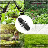 Copadri 12 Pcs 1/2 inch to 1/4 inch Drip Irrigation Tubing Fittings, 1/2" Drip Tubing (1/2" ID x 0.65" OD) to 4 Way 1/4" Irrigation Tubing Locked Barbed Reducing Tee Connectors for Garden Systems