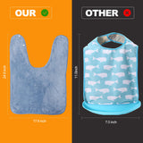 RAXIFU 4 Pack Adult Bibs for Men and Women, Adult Bibs for Elderly,Waterproof, Towel bibs for Special Needs Adults