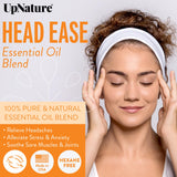 UpNature Head Ease Essential Oil Blend - 2oz – Natural Head Tension Relief with Peppermint Oil, Rosemary Oil & Frankincense Oil Therapeutic Grade – Relaxing Aromatherapy Essential Oil