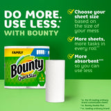 Bounty Paper Towels Quick Size, White, 16 Family Rolls = 40 Regular Rolls