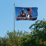 Trump Shooting Flags Trump 2024 Flag 3X5 Feet With 2 Brass Grommets, Durable And Fade Resistant, Suitable For Elections, Porches, Gardens, And Interior Decoration