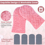 REVIX Microwavable Therapy Mittens Relief for Hands Arthritis Soreness Stiff Joints and Trigger Finger, Microwave Hand Warmers Gloves with Washable Rose Velvet Cover, Gift for Women