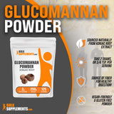 BULKSUPPLEMENTS.COM Glucomannan Powder - Konjac Root Extract Powder, Fiber Supplement Powder, Konjac Powder - Soluble Fiber Supplements, Gluten Free, 2g per Serving, 250g (8.8 oz)