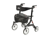 Drive Medical 10266HD-BK Nitro Heavy Duty Foldable Rollator Walker with Seat, Black