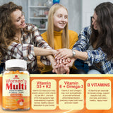 Sugar-Free Multivitamin for Women Gummies-Women's Multi Vitamins & Minerals with D3 + K2, Omega 3, Alage Calcium, Daily Multivitamins A, C, E, B12, Inositol for Energy, Mood, Bone, Hormore, 120 Cts