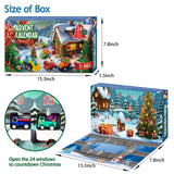 Advent Calendar 2024 for Kids Boys, 24 Days Christmas Countdown Calendar with Cute Pull-Back Cars Vehicles, Holiday Gift for Kids, Christmas Countdown Calendars for Kids Boys Toddlers