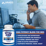 Vital One Multivitamin for Men – Daily Wholefood Supplement - 150 Vegan Capsules – Arazo Nutrition