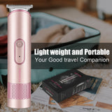 PRITECH Bikini Trimmer for Women, Waterproof Pubic Hair Trimmer Women for Wet & Dry Use, Electric Shaver for Women, Women Electric Razor with Standing Recharge Dock, Rose Gold