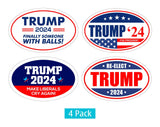 4 - Variety Pack Elect Trump 2024 Oval Magnet MAGA TO604