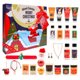 Advent Calendar 2023 Adult - Christmas Gift Baskets for Women with Hand Cream, Epsom Salt, Candle, Necklace, Brooch, Ear Clips, Skincare Beauty Advent Calendar, Christmas Countdown Calendar Gift Set