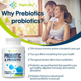 Probiotics for Women and Men, 300 Billion CFU Probiotics from 12 Strains Probiotic, Organic Prebiotics Blend, Shelf Stable Probiotic Supplement for Gut Immune & Digestive Health, 120 Capsules