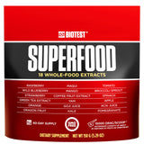 Biotest Superfood Powder Blend of 18 Whole Food Berries, Fruits, and Vegetables - Healthy Polyphenols, Antioxidants, Vitamins, Minerals - 60 Day Supply - 150 g