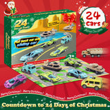 NIGOWAYS Christmas Advent Calendar 2023,24 pcs Advent Calendar Car Toy for Kids, 24 Days Countdown Calendar Toys,Christmas Countdown Calendars for Toddler Kids Boys