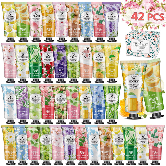 42 Pack Hand Cream Gifts Set For Women,Mothers Day Gifts for Mom,Nurse Week Gifts,Teacher Appreciation Gifts, Bulk Hand Lotion Travel Size for Dry Cracked Hands,Mini Hand Lotion Hand Care Cream