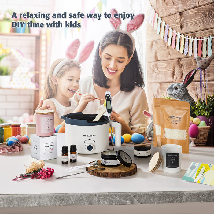 Ksedcon Candle Melting Pot, Electric Wax Melter for Candle Making with Pouring Spout, Non-Stick Small Candle Making Pouring Pot