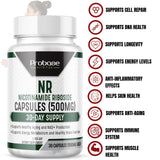 Probase Nutrition NMN Alternative, NR, 30ct/500mg NAD+ Boosting Supplement - More Efficient Than NMN - Nicotinamide Riboside for Cellular Vitality, Healthy Aging (30-Day Supply)