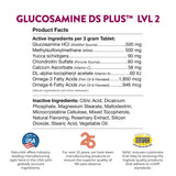 NaturVet Glucosamine DS Plus Level 2 Moderate Care Joint Support Supplement for Dogs and Cats, Chewable Tablets Time Release, Made in The USA, 120 Count