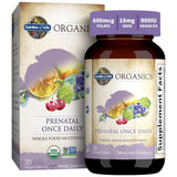 Garden of Life Organics Prenatal Vitamin: Folate for Energy & Healthy Fetal Development, Non-constipating Iron, Vitamin C, B6, B12, D3 – Organic, Non-GMO, Gluten-Free, Vegan, 30 Day Supply