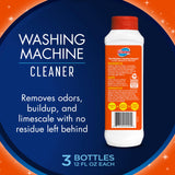 Glisten Washing Machine Cleaner, Helps Remove Odor, Buildup, and Limescale, Fresh Scent, 12 Ounce Bottle, 3-Pack