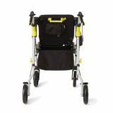 Medline Premium Empower Rollator Walker with Seat, Folding Rolling Walker with 8-inch Wheels, Silver