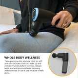Brazyn - Talon Percussion Massage Gun + Massage Cane + Gun Holder System - Deep Tissue Muscle Massager with Arm Attachment for Whole Body Pain Relief, Upper and Lower Back, Neck & Shoulder Relaxer