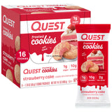 Quest Nutrition Frosted Cookies Twin Pack, Strawberry Cake, 1g Sugar, 10g Protein, 2g Net Carbs, Gluten Free, 16 Cookies