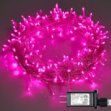 ILLUMINEW 300 Led Pink String Lights Outdoor Waterproof Christmas Decorations, 108 Ft Pink Led String Lights for Bedroom, 8 Modes Plug in Fairy Lights for Outside, Pink Room Decor