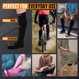 Doc Miller Open Toe Compression Socks Women and Men, 20-30 mmHg Toeless Compression Socks Women, Recovery Support Circulation Shin Splints Varicose Veins (Black, X-Large Tall)