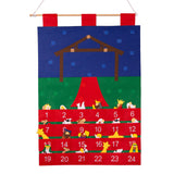 Good Ruby Felt Advent Calendar for Kids, Hanging Countdown to Xmas, Calendars with Pockets and 24 Nativity Themed Ornaments (Nativity Stable)