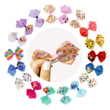 Disney 100th Anniversary Special Hair Accessory for Girls|18pc Disney Hair Bow Clips Featuring Favorite Characters with a String Bag Bow Holder with hanger. For all occasions & ages 3+