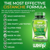 WIXAR NATURALS Cistanche Tubulosa Capsules - 50% Echinacoside & 10% Acteoside, Vegetarian Energy Supplements for Men & Women, Memory Support Supplement, Performance Vitamin Supplements, 90 CT