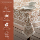 Maison d' Hermine 100% Cotton Table Cover - 60"x120" Rectangle Decorative Tablecloth - Washable Tablecloths for Dining, Home, Farmhouse & Party - Ideal for Thanksgiving & Christmas - Allure Collection