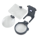 CARSON 3-in-1 LED Lighted Hands-Free Hobby Magnifier Set (HM-30)