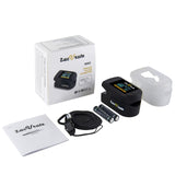 Zacurate 500C Elite Fingertip Pulse Oximeter Blood Oxygen Saturation Monitor with Silicon Cover, Batteries and Lanyard (Mystic Black)