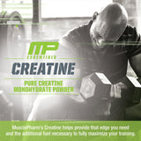 MusclePharm Essentials Creatine Monohydrate Powder, Pre Workout Muscle Builder & Post Workout Muscle Recovery Supplement, Ultra-Pure 100% Monohydrate Creatine Powder, 60 Servings, Unflavored