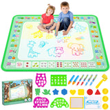 Water Doodle Mat,Reusable Painting Writing Doodle Board Toy,Mess Free Coloring Doodle Drawing Mat Educational Toys,Birthday Christmas Gifts for 3 4 5 6 7 8 Years Old Kids