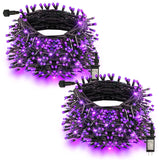 TW SHINE Halloween Lights, 400 LED 132FT Outdoor Halloween Lights Plug in with 8 Modes, Waterproof Christmas Lights Outdoor, Indoor Decorations for Party Yard Haunted House Decor, Purple