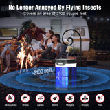 Solar Bug Zapper Outdoor and Indoor, Dual Folding Solar Panel with Auto Sensor Function, USB Rechargeable Cordless Fly Traps, 4200V Electric Mosquito Killer for Patio, Backyard, Garden, Camping