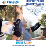 FreezeSleeve 2 Pack Ice & Heat Therapy Sleeve- Reusable, Flexible Gel Hot/Cold Pack, 360 Coverage for Knee, Elbow, Ankle, Wrist- Small/Medium, Turquoise