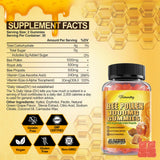 Bee Pollen 1000MG Gummies with 500MG Royal Jelly & Bee Propolis, Sugar Free Bee Pollen Supplement Rich in Vitamin C & E, Vegetarian, Non-GMO, Gluten Free, Support Immunity & Skin Health