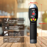 NDI Infrared Thermometer Temperature Gun -58℉～1202℉, Digital Laser Surface Temp Reader for Cooking, Pizza Oven, Candy, Griddle HVAC IR Thermometer Temp Gun with Adjustable Emissivity