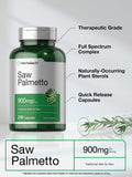 Horbäach Saw Palmetto Extract | 900mg | 250 Capsules | Non-GMO and Gluten Free Formula | Traditional Herb Supplement