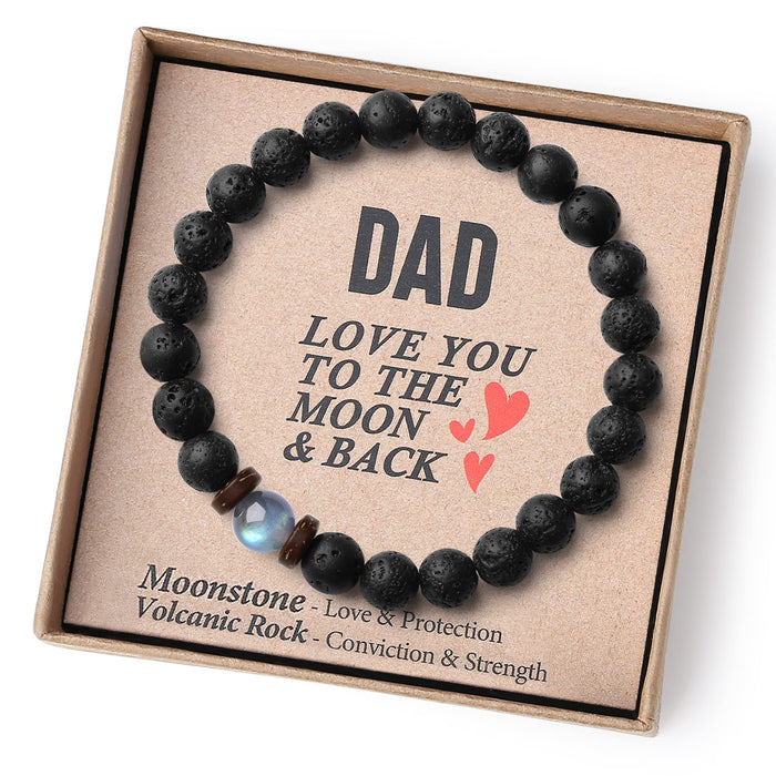 THEMEROL Mens Bracelet Beaded Dad Birthday Gifts Fathers Day Gifts From Daughter Son Gifts for Men Who Wants Nothing Best Dad Ever Gift Idea Unique Cool Christmas Stocking Stuffers Him Valentines