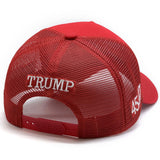 Trump Hat 2024 MAGA Hat 45 47 Hat Embroidered Make America Great Again Hats Trump Slogan with USA Flag Mesh Cap Donald Trump Merchandise Gift for Women Men (Red)