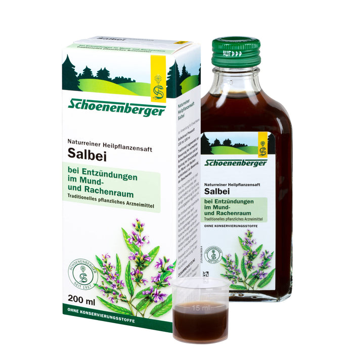 SAGE JUICE Schoenenberger medicinal plant juice 200 ml